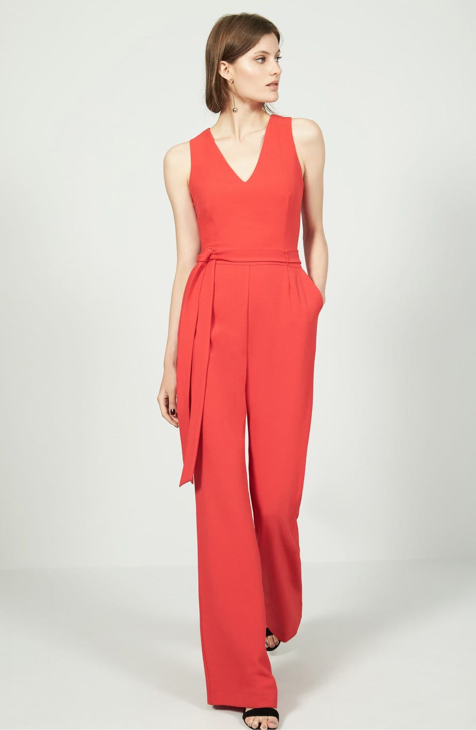 Tie Front Wide Leg Jumpsuit
