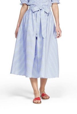 Women's Striped Midi Skirt 