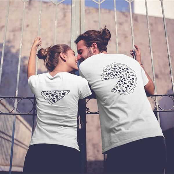 Love Heart Twin T shirt Set Partner Valentine His and Her Lovers Tee Gift