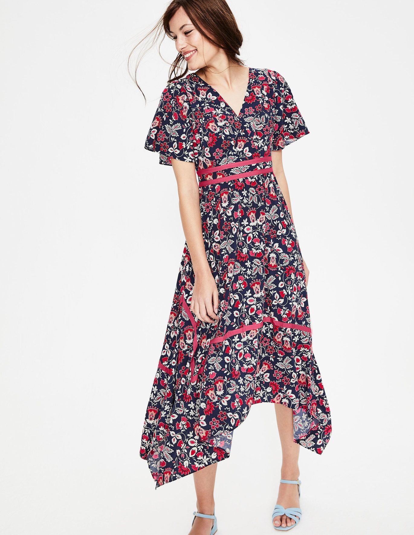 Boden heather hem sales detail midi dress