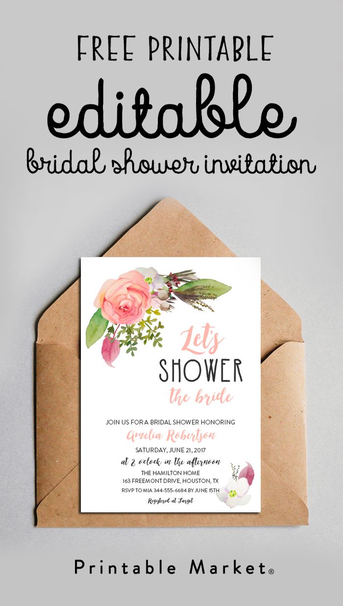 PDF Instant Download Editable Invitation Template Minimalist Invite DIY Bridal Shower Invite Printable Bridal Brunch Invitation