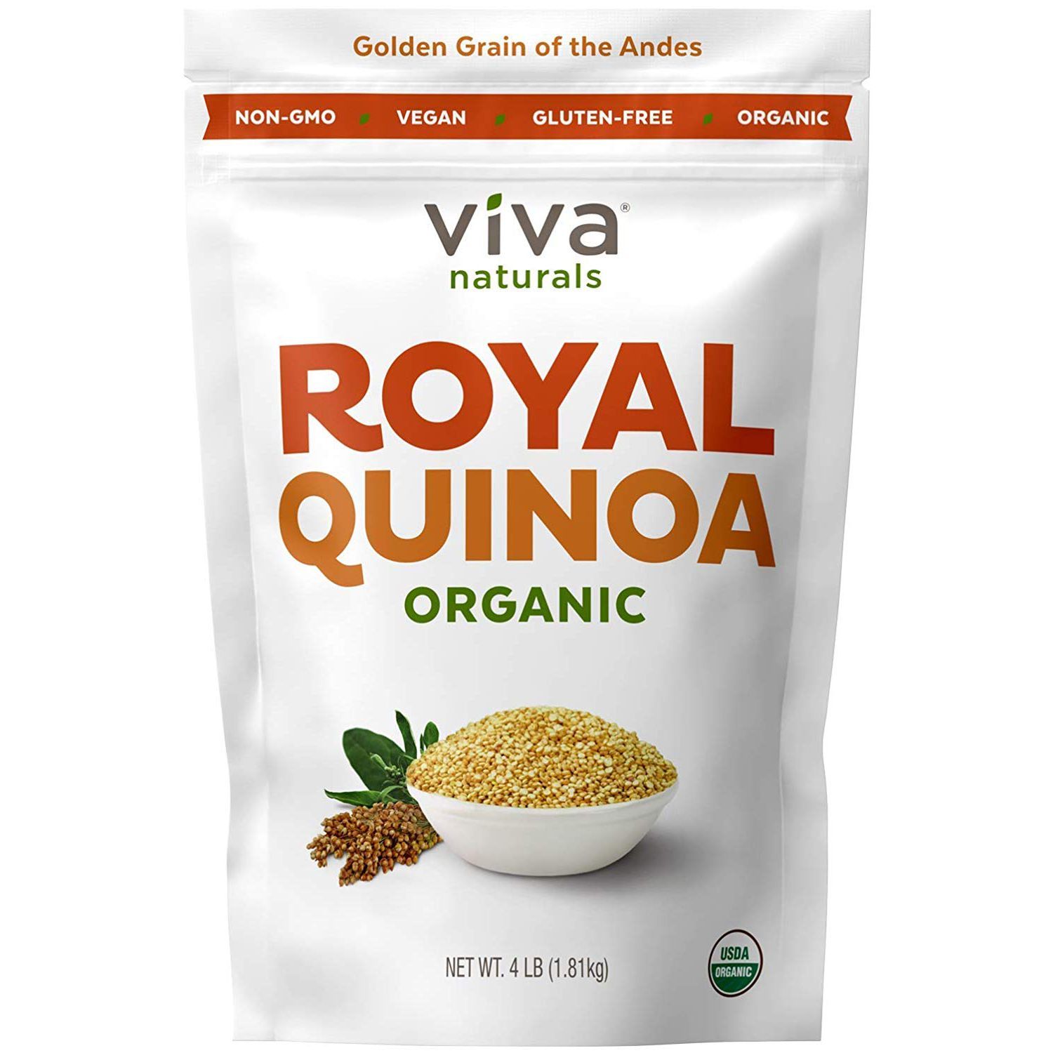 Viva Naturals Organic Quinoa 4-Pound Bag
