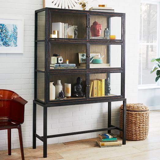 Modern curio deals display cabinet