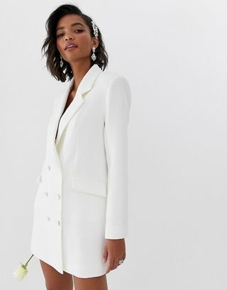 Rihanna Wore a White Blazer Mini Dress to Launch Her Fenty Fashion Line