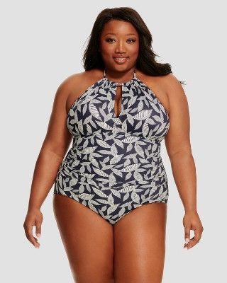 Dreamsuit by Miracle Brands Women's Plus Size Slimming Control Tankini Top
