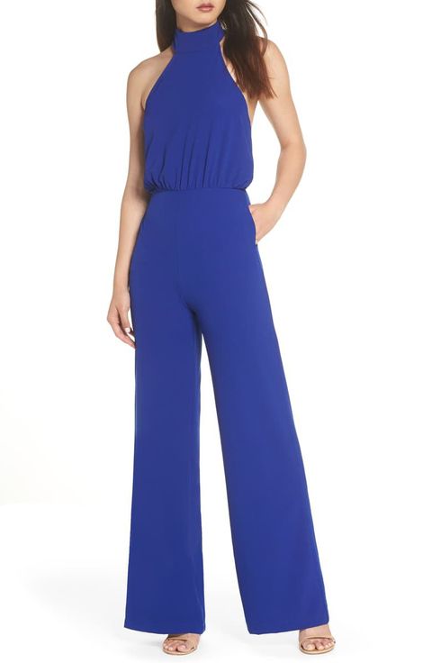Royal Blue Jumpsuit - Sequin Jumpsuit - Wide-Leg Jumpsuit - Lulus