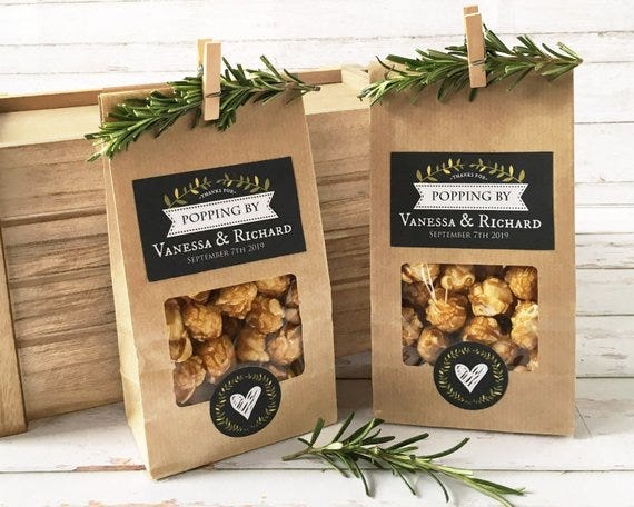 Personalized Popcorn Bags 