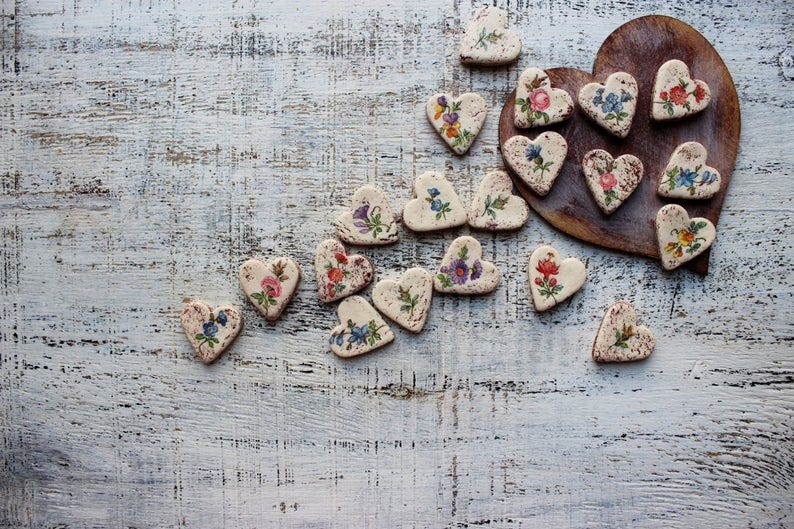 Floral Heart Magnets