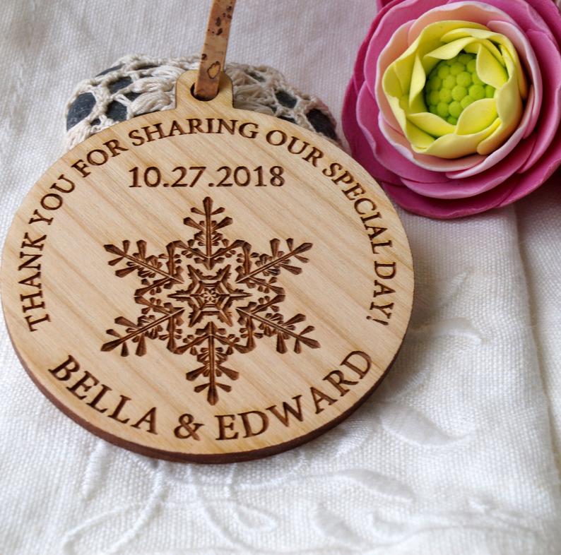 Engraved Wooden Ornament