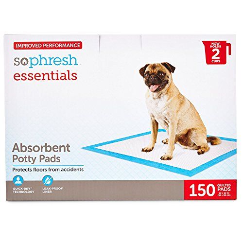 So Phresh Essentials Absorbent Potty Pads for Dogs, Count of 150, 150 CT