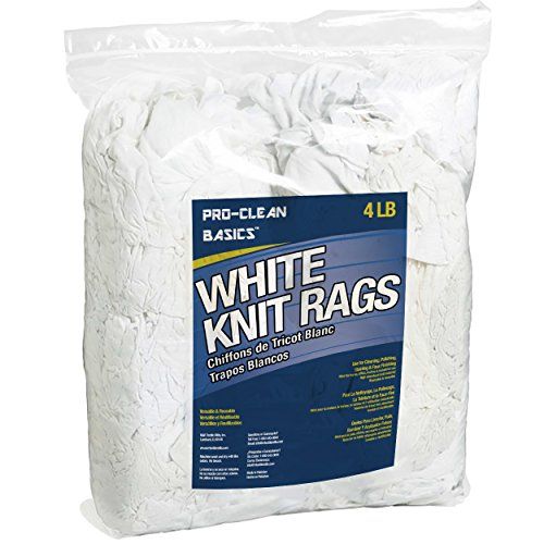 White T-Shirt Cloth Rags: 4 lb. Bag