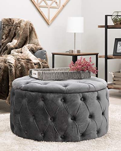 Tufted Ottoman Coffee Tables, Ottoman Round Coffee Table