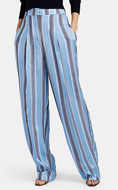Ada Striped Pleated Pajama Trousers