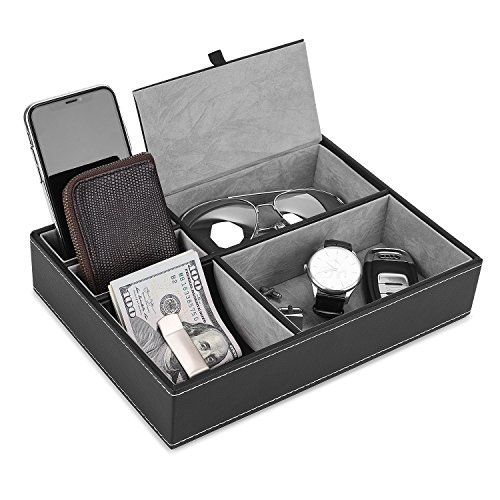 Valet Tray Dresser Organizer for Watches and Jewelry
