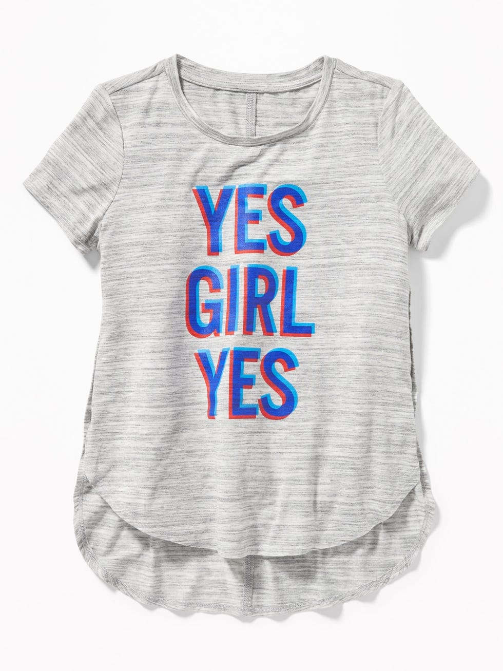 Graphic Tulip-Hem Tunic Tee