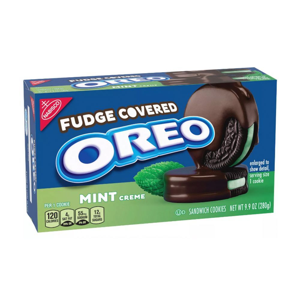 Fudge-Covered Oreo Mint Cookies