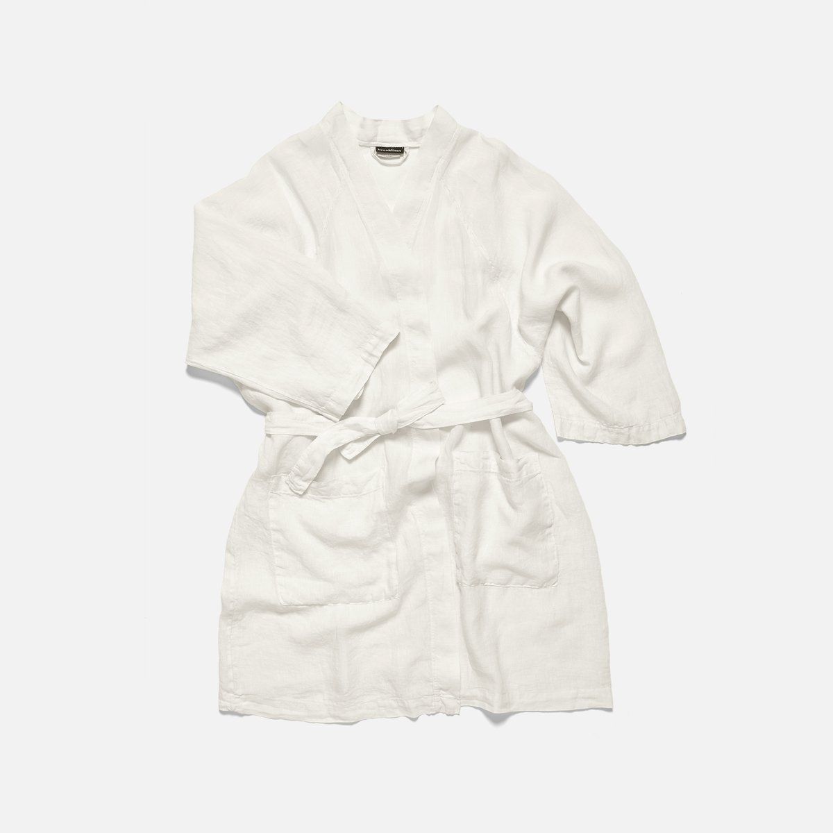 Linen Robe in Cream
