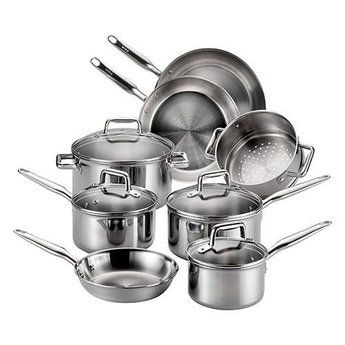 T-fal 12-Piece Stainless Steel Cookware Set 
