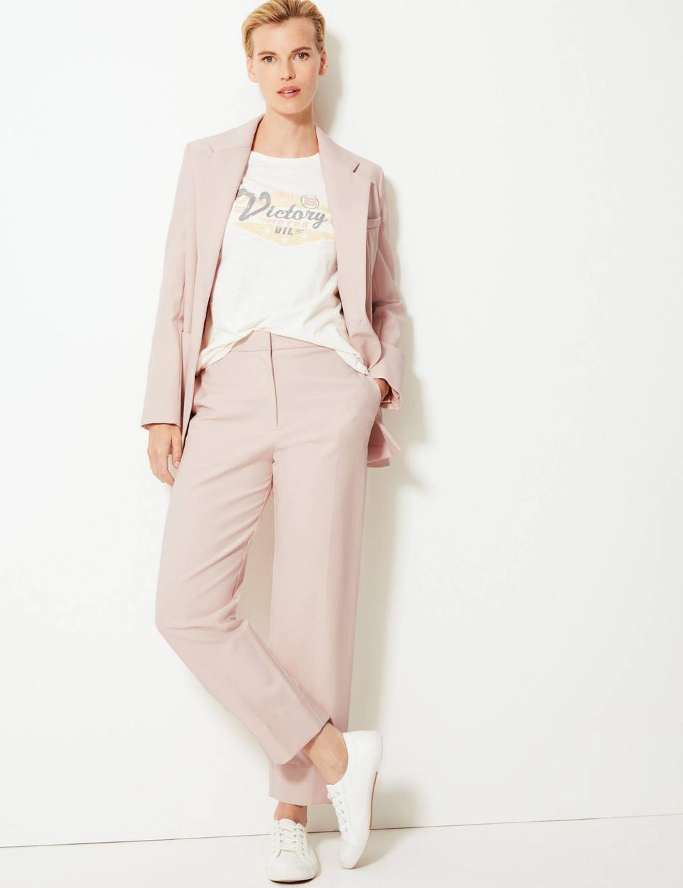 Thalia trouser suits in pink – Boutique Fifteen