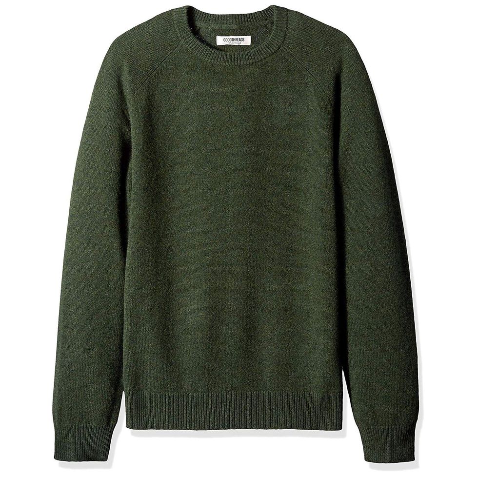 Men's Green Crew Neck Sweater