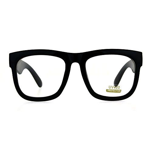Black Oversized Square Glasses 