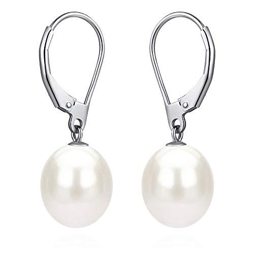 Teardrop White Pearl Earrings 