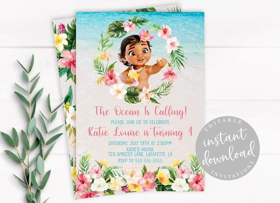 Disney Moana Birthday Party Supplies Bouquet Select from Age 1 to 9 