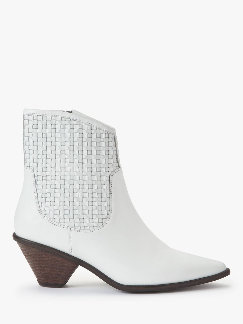 White cuban heel boots