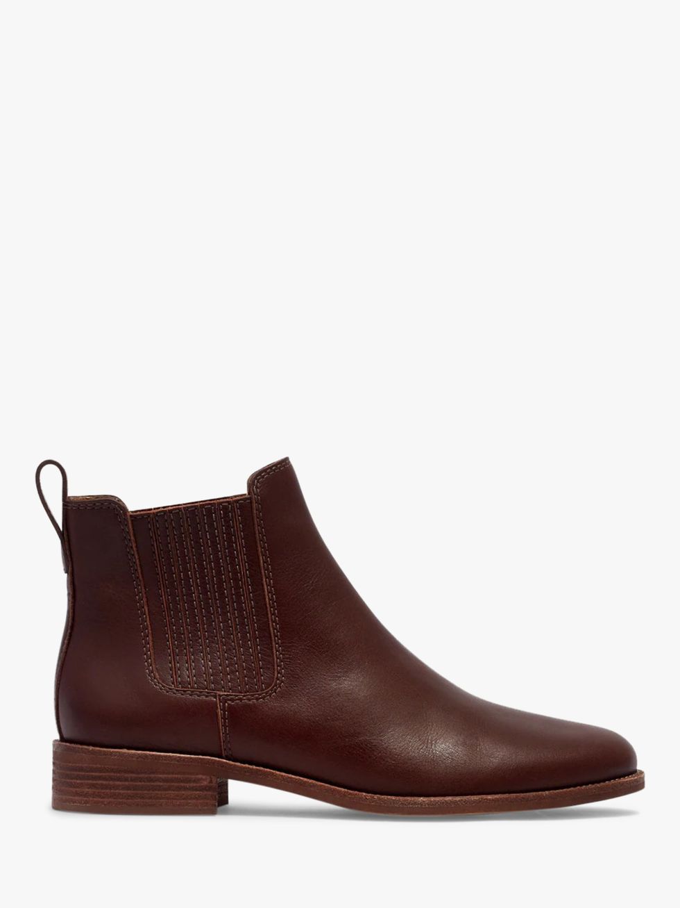 Ainsley Chelsea Ankle Boots, Dark Chestnut Leather