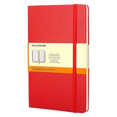 Moleskine Pocket Sized Hard Cover Ruled Notebook, Blue