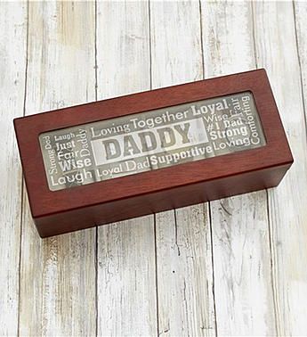 Personalized Word Art Watch Box for Dad