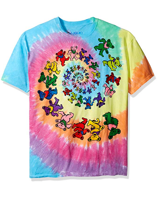 Grateful Dead Men's Spiral Bears Tie Dye T-Shirt