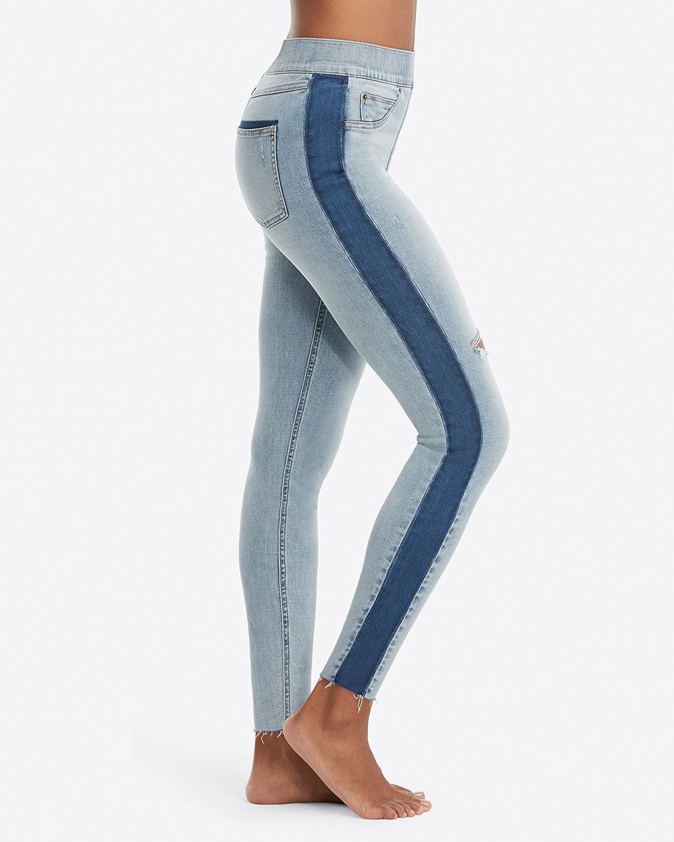 womens jeans with stripe down the side