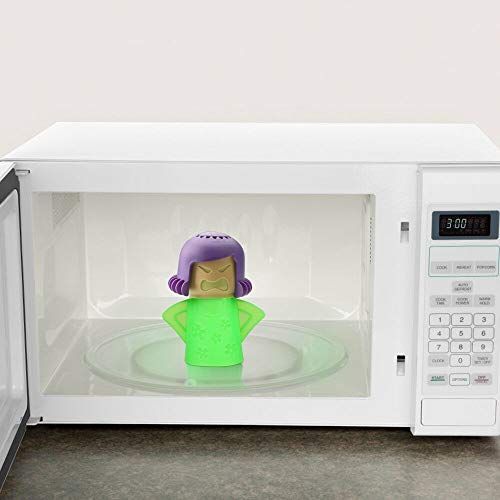 I tried cleaning my microwave with Angry Mama and this is what