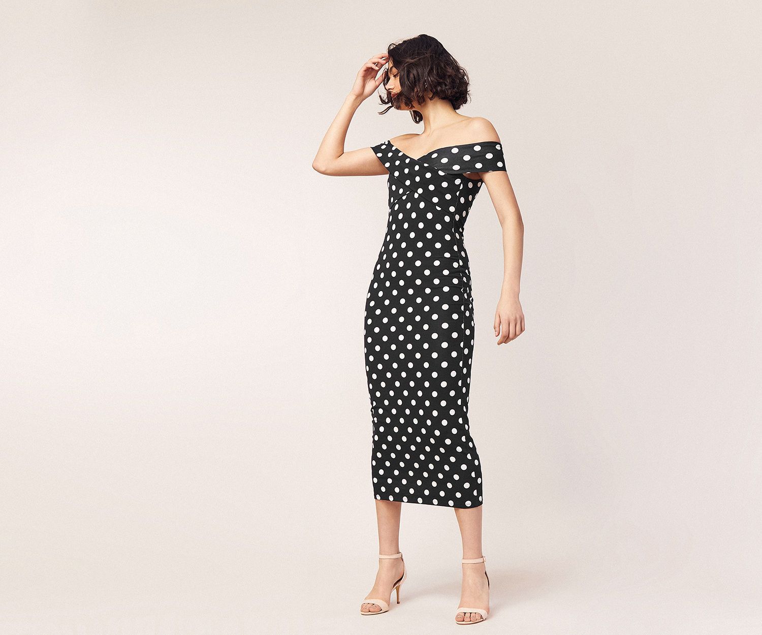 Oasis spot bardot dress sale