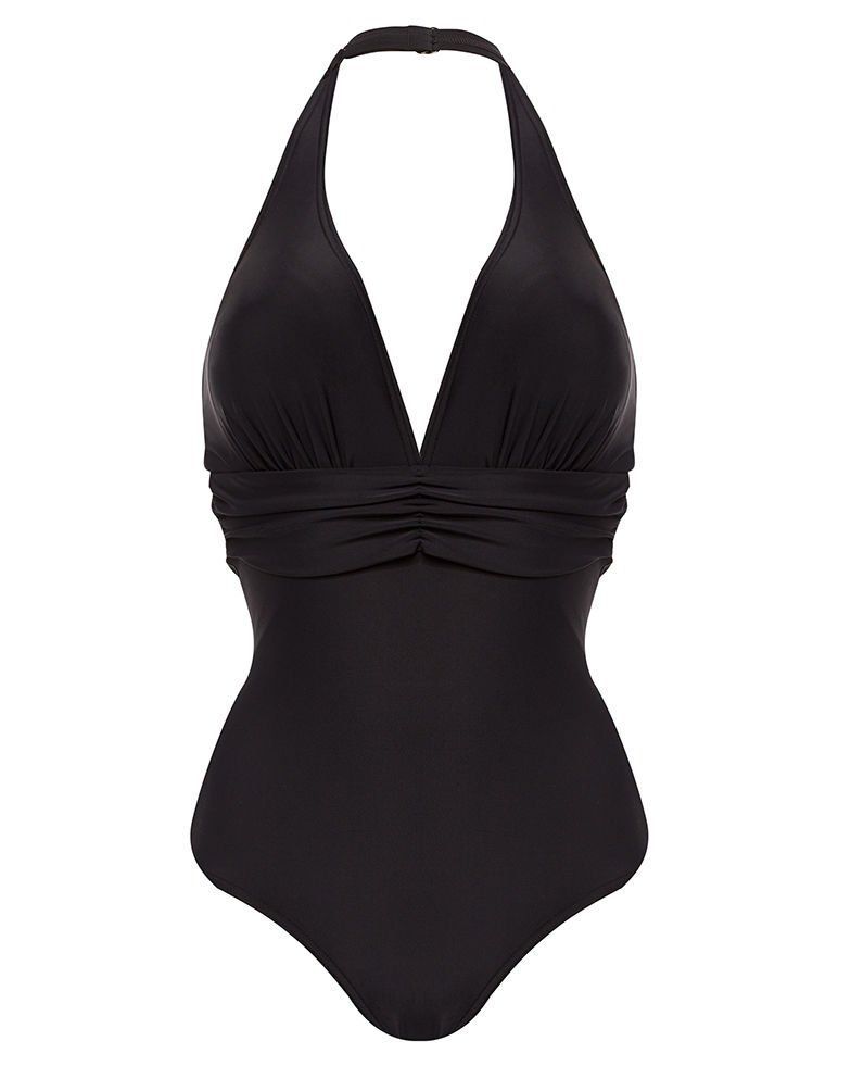Buy Figleaves Black Icon Non Wired Tummy Control Shaping Swimsuit