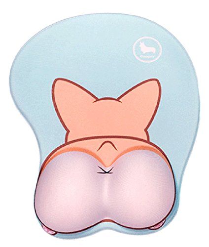 3D Funny Corgi Butt Shape Silicone Mouse Pad