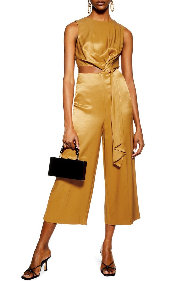 Sleeveless Satin Jumpsuit