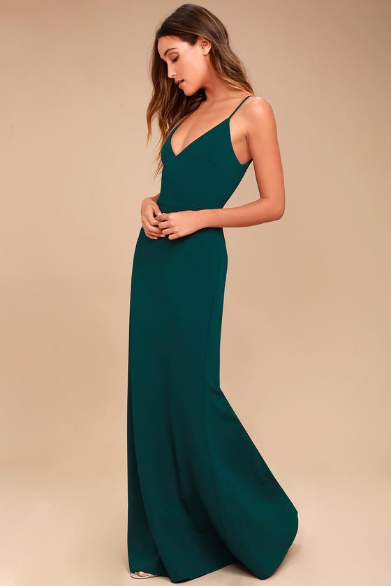 Infinite Glory Forest Green Maxi Dress