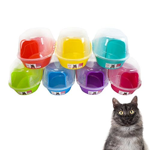 Iris Yellow Open Travel Cat Litter Pan