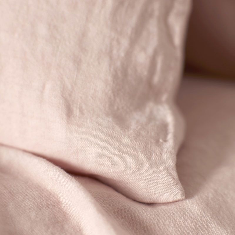 Blush Pink 100% Linen Pillowcase