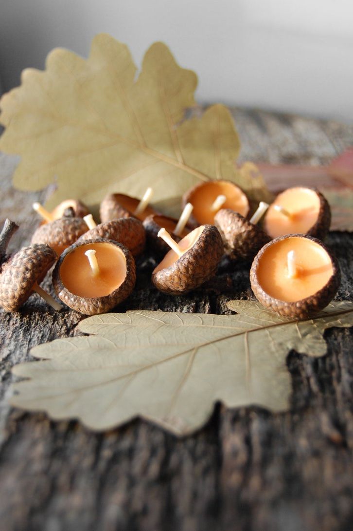 Floating Acorn Candles