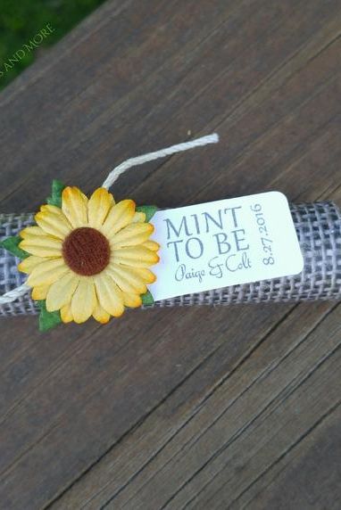 Sunflower Mint to Be Favors