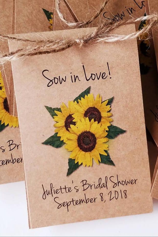 Sow in Love Sunflower Wedding Favors