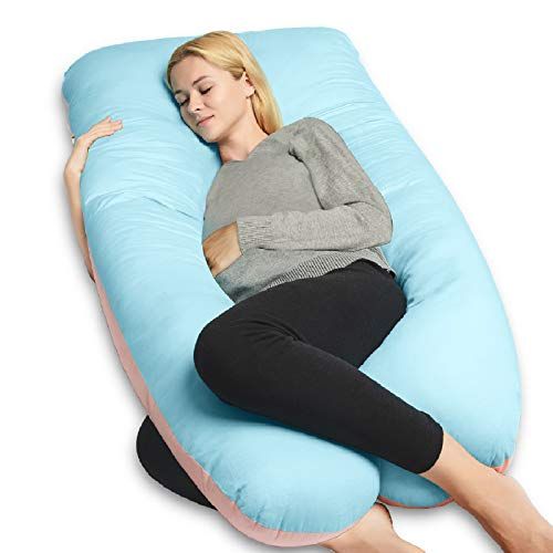 Dark Grey Detachable U Shaped Body Pillow for Belly and Back Support MAGIC ELEPHANT 60 Inch Pregnancy Pillows for Sleeping Maternity Pillow for Pregnant Women with Velvet Cover 