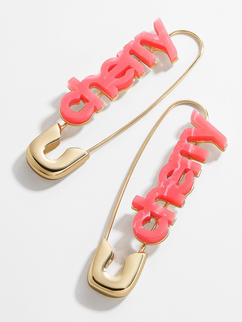 Cherry Safety Pin Earrings