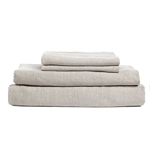 Pure Stone Washed Linen Bed Sheet Set