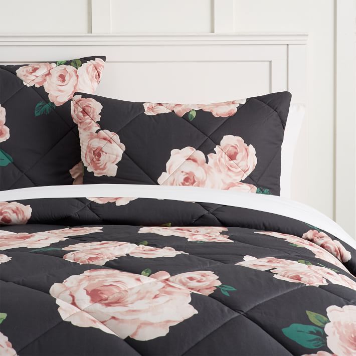 Cute Black Comforters Limited Time, The Emily & Meritt Bed Of Roses Duvet Cover Sham