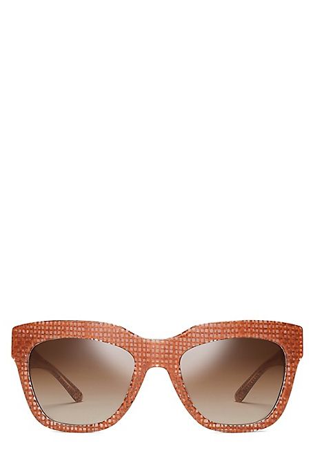 Raffia Square Sunglasses