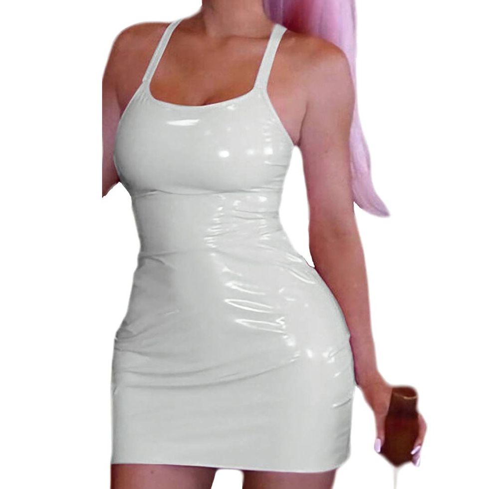 White Latex Dress